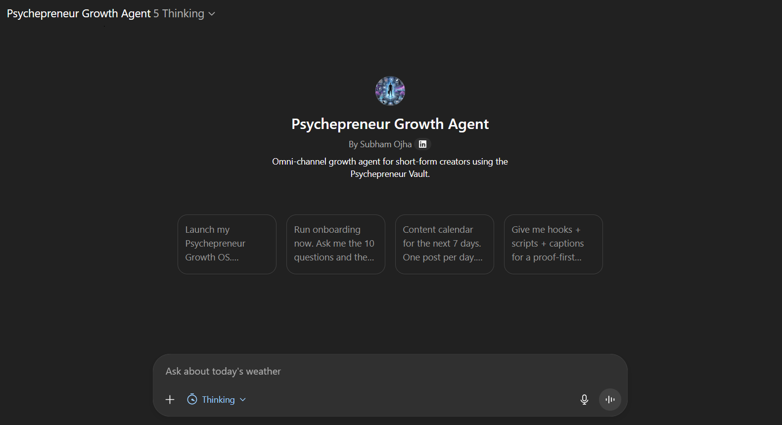 Psychepreneur Growth Agent